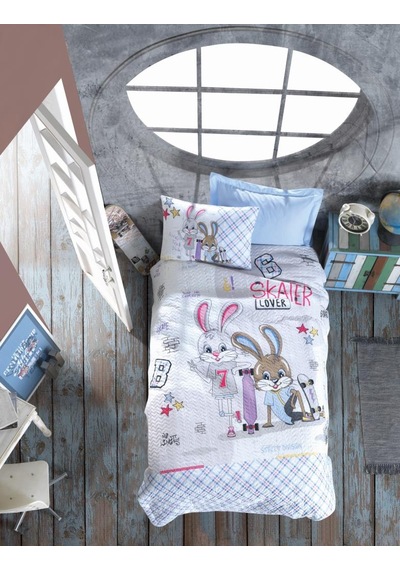 Cotton Box Junior Tek Kişilik Complete Set - Skate Mavi