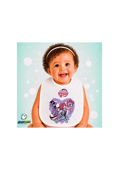 Pony Keten Bebek Mama Önlüğü Yumuşak - Emici - Yıkanabilir - Özel Tasarım P162 Çok Renkli