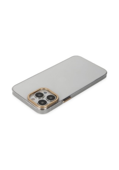Apple iPhone  Uyumlu-  13 Pro Kılıf Anka Pc Sert Metal Kapak - Şeffaf