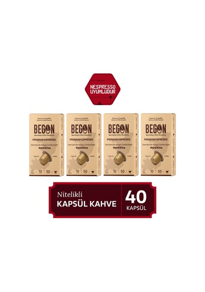 Begon Kahve Nord Kivu Medium Roast Kapsül Kahve 4 x 10 Kapsül