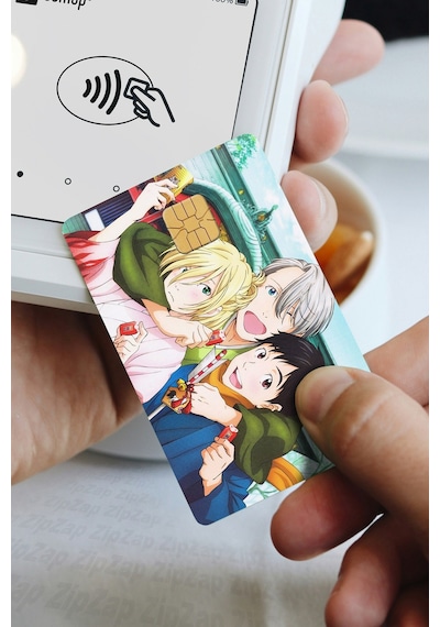 Yuri On Ice Kart Kaplama Sticker 8 Adet Çok Renkli