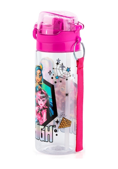 Monster High Pipetli 500 Ml Plastik Matara Suluk Pembe Kız Çocuk