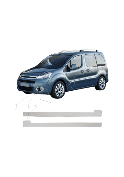 Citroen Berlingo Uyumlu 2012-2023 Krom Sürgü Çıtası 2 Parça Paslanmaz Çelik