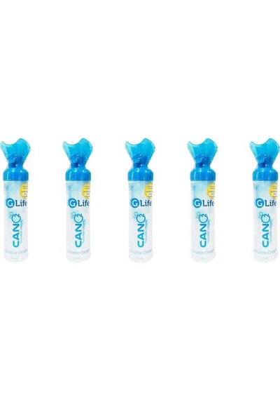 Glife Can O2 Taşınabilir Sprey 200 Nefeslik Oksijen Tüpü x 5