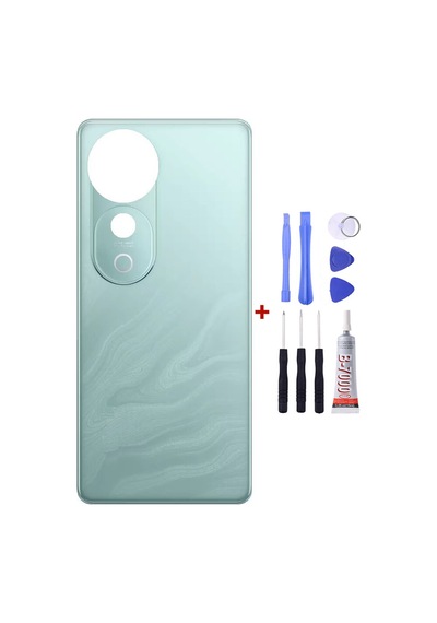 Vivo V40 Pro Yeşil Arka Cam Kapak Pil Kapağı Tamir Set B7000 Set Yeşil