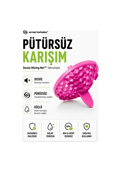 Smartshake Original2go Serisi 600 Ml Neon Pembe Protein Shaker