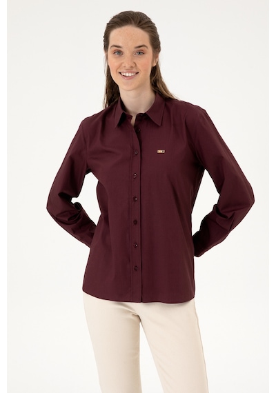 U.s. Polo Assn. Kadın Plum Gömlek Desenli 50316699-vr177 New Plum