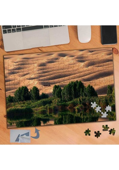 Ağaçlar Ve Çöl Manzara 240 Parça Puzzle Yapboz Tablo-649