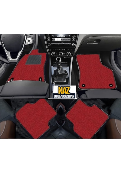 Volvo Xc60-2008-2017 Kırmızı Halı Siyah Kenar Petek Topuk