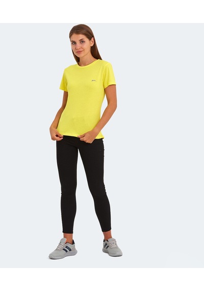 Slazenger KORNELI I Kadın Slim Fit Sarı Tişört