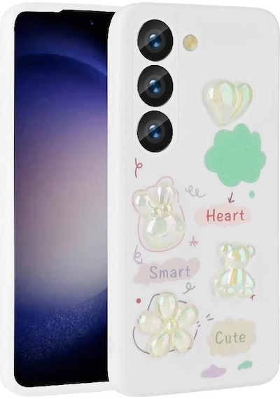 Galaxy Uyumlu S23 Kılıf Kabartma Figürlü Parlak Zore Toys Silikon Kapak Çok Renkli