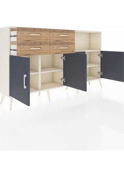 Arges Konsol 4 Raflı 4 Çekmeceli 4 Kapaklı 176x30x99 Aytaşı-antrasit/çam Antrasıt/atlas Çam - Aytası Arges Konsol 4 Raflı 4 Çekmeceli 4 Kapaklı 176x30x99 Aytaşı-antrasit/çam Antrasıt/atlas Çam - Aytası