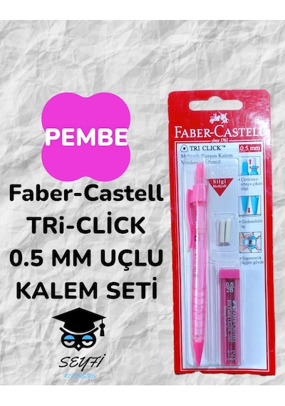 Faber-castell Tri-click 0.5 Mm Uçlu Kalem Seti Pembe