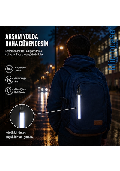 Microcase Çanta Elbise Kemer Ve Farklı Kullanım Yerleri İçin Reflöktör Uyarıcı Askılık Al5595