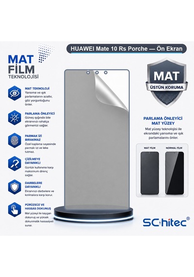 Mate 10 Rs Porche Uyumlu Ön Yüzey Mat Hidrojel Ekran Koruyucu 47195593