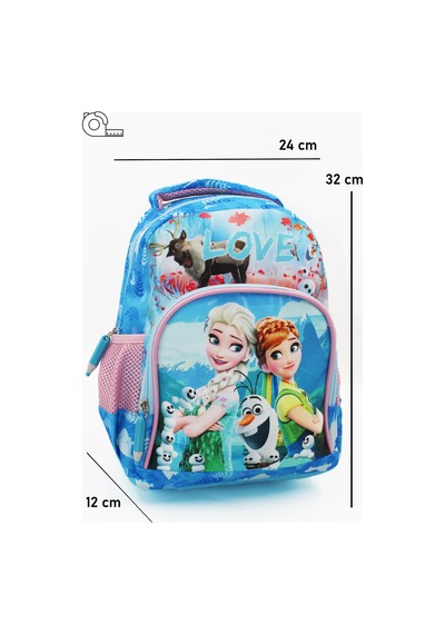 2 Gözlü Mavi Elsa Anna Anaokulu Çantası - Kız Çocuk Çanta Kreş Çantası - Elsa Çanta - Frozen Çanta Çok  Renkli