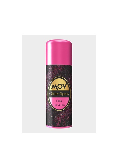 Mov Glitter Sprey Pembe Simli Renkli Saç & Vücut Spreyi Parlaklık Verici