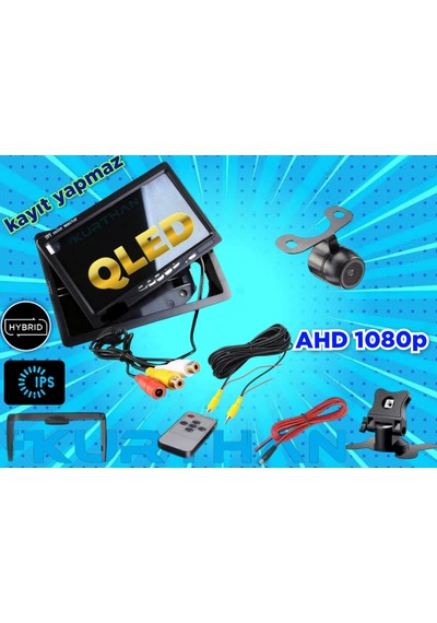 7 İnç Qled Ekran 1 Adet 150'' Geniş Açı Ahd 1080p Kelebek Kamera