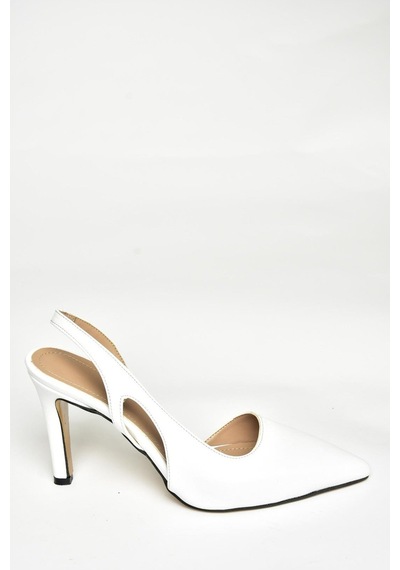 Fox Shoes U404589409 Beyaz İnce Topuklu Kadın Ayakkabı Beyaz