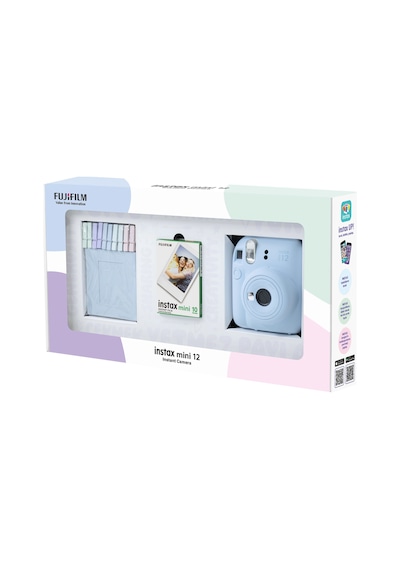 Fujifilm Instax Mini 12 Fotoğraf Makinesi + 10'lu Film + Mandal Mavi