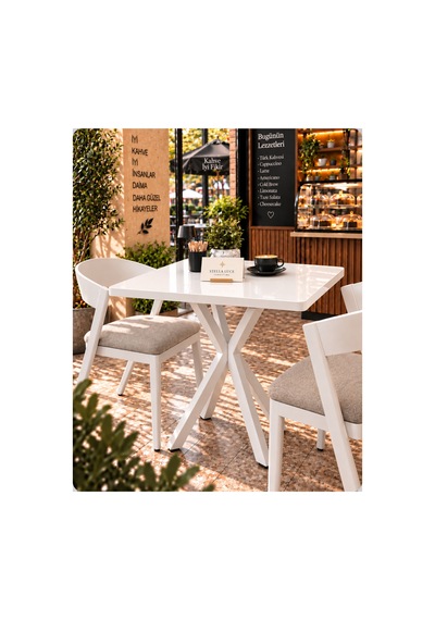Kalınlaştırmalı Mutfak Cafe Balkon Bahçe Restoran Yemek Masası 70x70 Beyaz Beyaz Kare Beyaz - Beyaz Beyaz - Beyaz Kalınlaştırmalı Mutfak Cafe Balkon Bahçe Restoran Yemek Masası 70x70 Beyaz Beyaz Kare Beyaz - Beyaz Beyaz - Beyaz