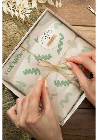 Handmade With Love Sticker 3x3cm St2321 Çok Renkli