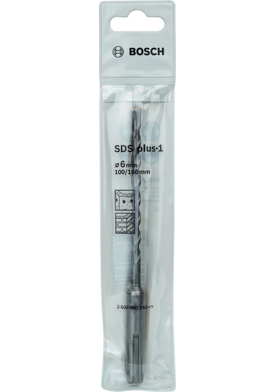 BOSCH - PLUS-1 SERİSİ, SDS-PLUS KIRICI DELİCİ MATKAP UCU 6*160 MM 2608680263