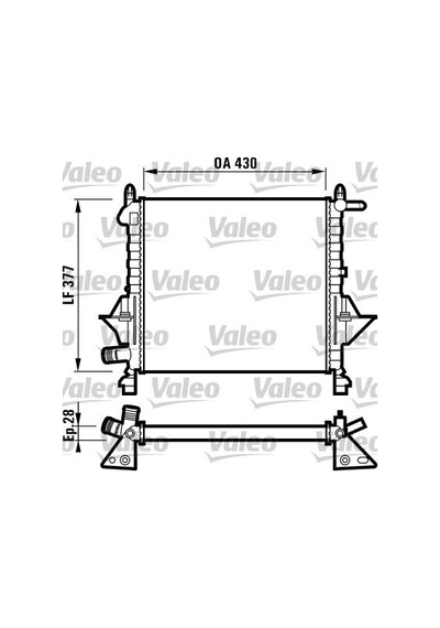 Valeo 732051 Motor Su Radyatörü Renault Twıngo 96 1.1 2 Sıra Al Pl Sistem 7701042436- 7701045212
