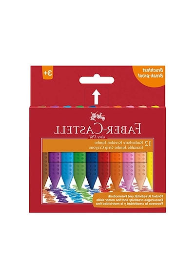 12 Renkli Silinebilir Jumbo Mum Boya Seti, Ergonomik Tutuş İle 103 Ivory