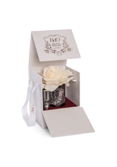 Füme Cam Silver Tek Gül Luxury Home Perfume Pudra