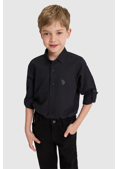 U.S. Polo Assn. Erkek Çocuk Siyah Gömlek Basic 50324683-vr046