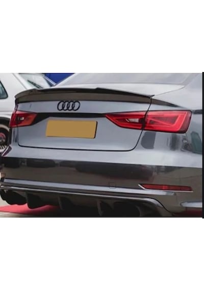 Audi A3 Sedan Yarasa Votex Bagaj Üstü Spoiler Parlak Siyah Parlak Siyah