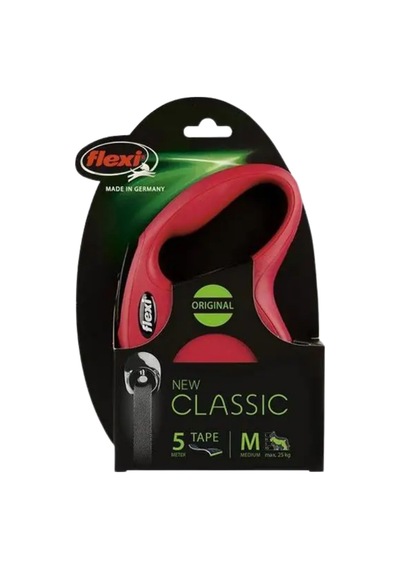 Flexi New Classic 5 M Şerit Tipi Tasma Medium Kırmızı