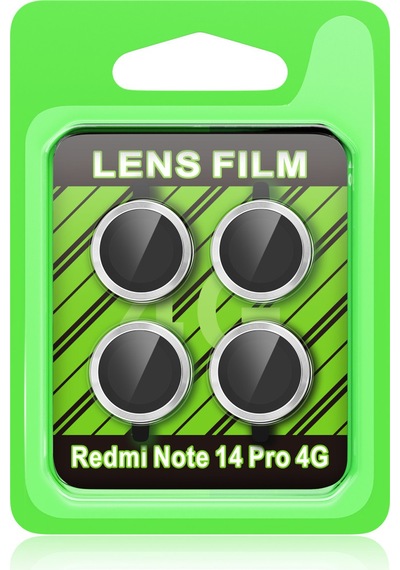 Xiaomi Redmi Note 14 Pro 4g Uyumlu Raze Metal Kamera Lens - Gümüş