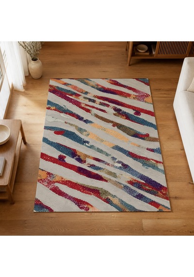 Kartela Halı Aira Halı Kaymaz Taban Makinede Yıkanabilir Halı Açık Gri - 60 X 90 Cm