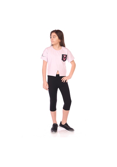 Toontoy Kids Toontoy Kız Çocuk Göğsü Ayıcık Baskılı Kaprili Takım Açık Lila