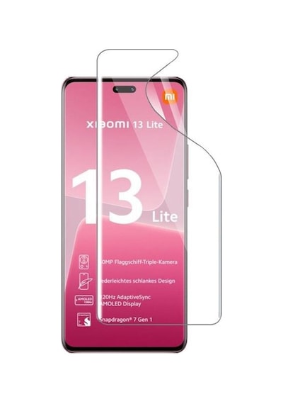 Xiaomi Mi 13 Lite ile Uyumlu Gerçek Kırılmayan Ekran Koruyucu Film HD-ŞEFFAF