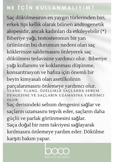 Boco Born In Cosmetics Biberiye + Ylang Ylang %100 Saf Uçucu Yağı 2 x 10 ML