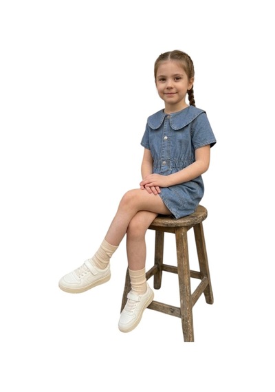 Erdem Kıds Kız Çocuk Denim Kot Yazlık Kısa Kol Bebe Yaka Çıtçıtlı Günlük Bayramlık Tulum Mavi Mavi Erdem Kıds Kız Çocuk Denim Kot Yazlık Kısa Kol Bebe Yaka Çıtçıtlı Günlük Bayramlık Tulum Mavi Mavi