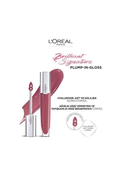 L'Oréal Paris Brilliant Signature Plump İn Gloss Ruj 404 I Insert