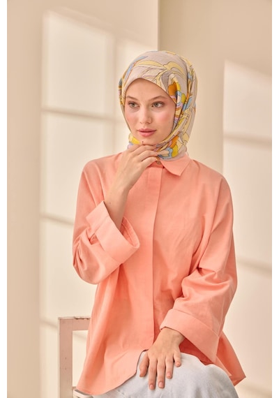 Silk Home Olinda İpek Eşarp 47003-36 Gümüş, Sarı, Turuncu, Bebe Mavi, Lila