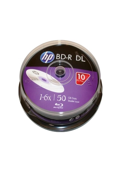 Hp Blu-ray Bd-r Dl 6x 50gb 10 Lu Cake Box Printable