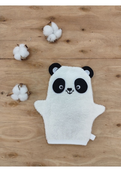 %100 Pamuklu & Başlıklı Bebek Banyo Havlusu - Panda Nakışlı & Keseli Havlu Seti - Yumuşak & Su Emici 0 - 4 Yaş