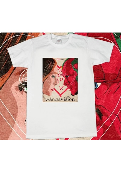 Marvel Wandavision Tshirt Beyaz