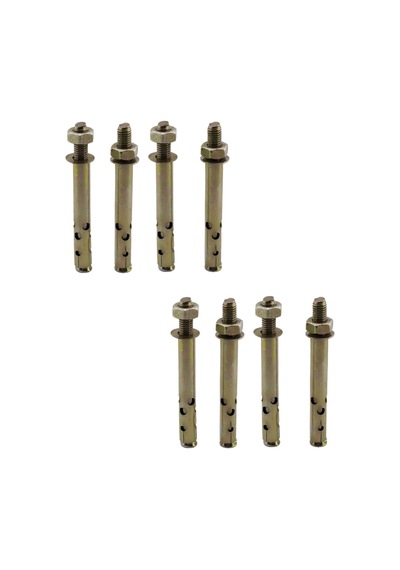 8 Adet Saplamalı Gömlek Çelik Dübel M10x110 Mm Raf Montaj Bağlantı Zemin Monte Tavan Asma Aparat