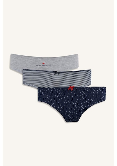 Defacto 3lü Hipster Külot-fall İn Love F3060ax25aunv241 Lacivert