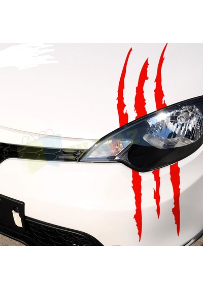 Monster Pençe Kaput Far Cam Oto Sticker Araba Etiket Yapıştırma