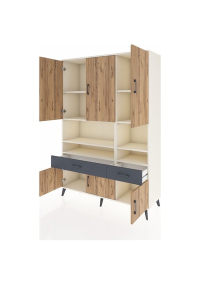 Hyperion Dolap 8 Raflı 2 Çekmeceli 6 Kapaklı 132x44x195 Aytaşı-çam/antrasit Atlas Çam/antrasıt Hyperion Dolap 8 Raflı 2 Çekmeceli 6 Kapaklı 132x44x195 Aytaşı-çam/antrasit Atlas Çam/antrasıt