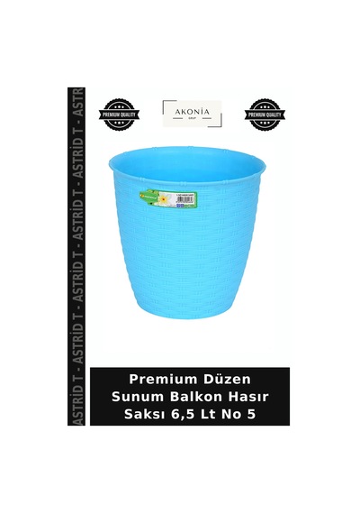 Premium Düzen Sunum Balkon Hasır Saksı 6,5 Lt No 5