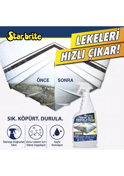 Starbrite - Tekne Altı Temizleyici 950 Ml : Kekamoz, Midye Ve İnatçı Su Çizgisi Lekelerine Karşı En Güçlü Silahınız